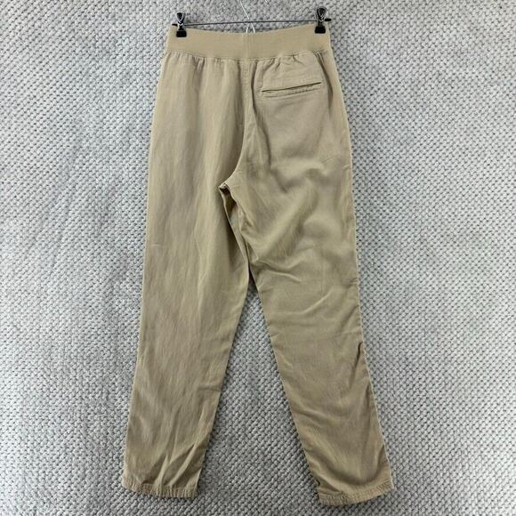 Faherty Pants Womens XS Khaki Beige Pull On Elastic Waist Mid Rise Straight Leg - Picture 5 of 15
